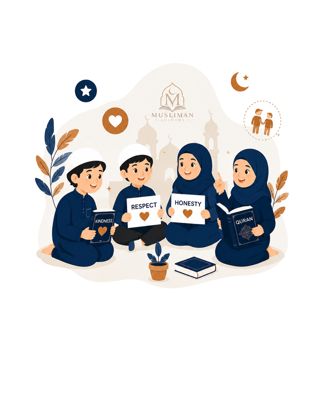Islamic Values for Children illustration